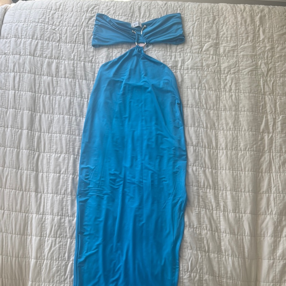 Oh Polly brand new Elegant Blue Halter Dress